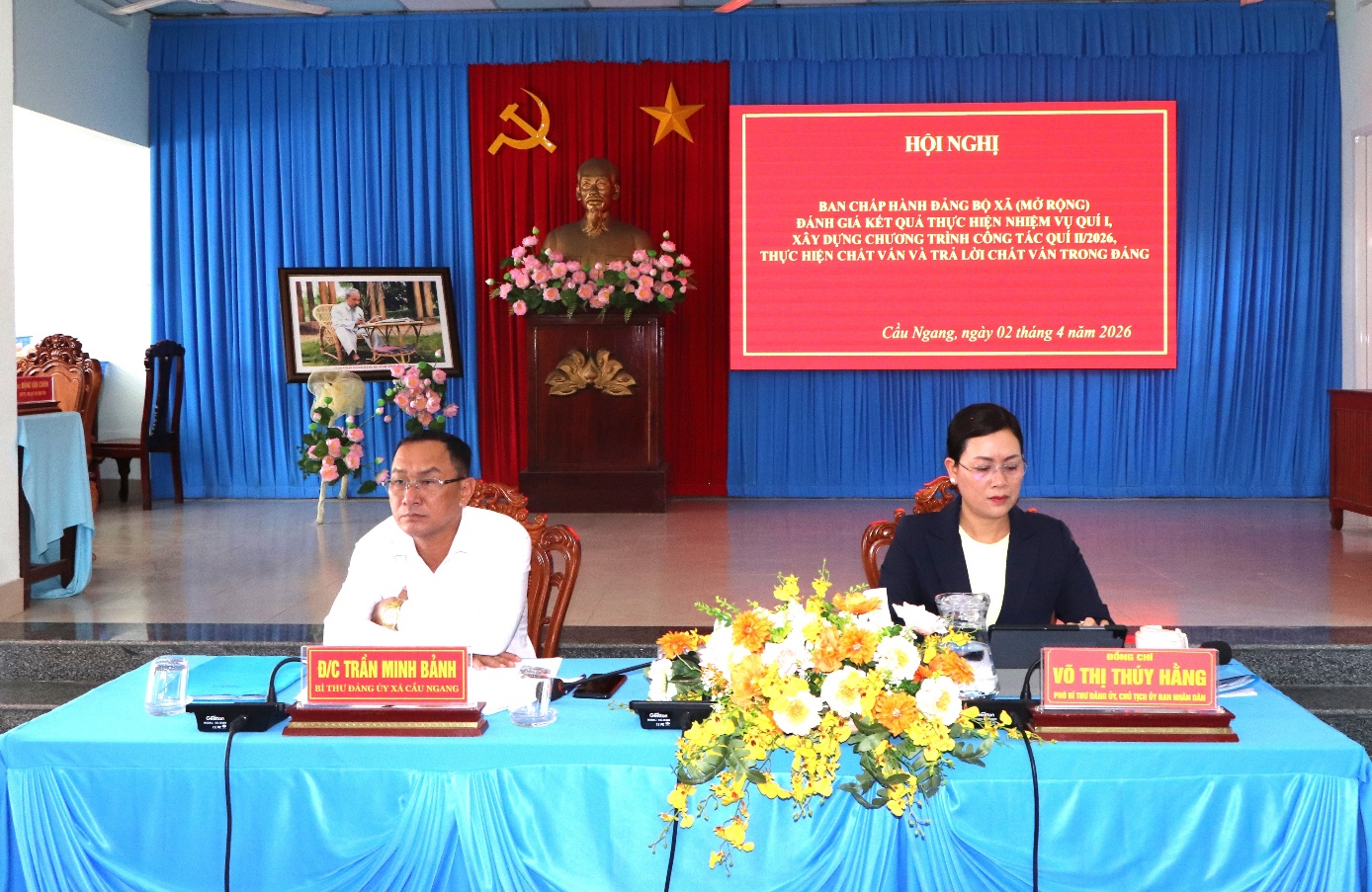 Đảng bộ xã Cầu Ngang tổ chức Hội nghị Ban Chấp hành Đảng bộ xã đánh giá kết quả thực hiện nhiệm vụ quý I năm 2026