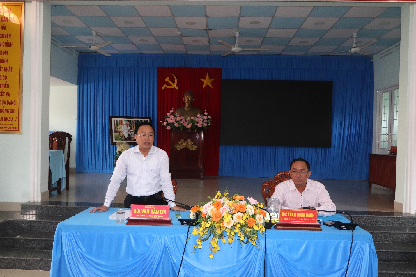 Đoàn Giám sát số 07 của Ban chỉ đạo phòng, chống tham nhũng, lãng phí, tiêu cực tỉnh 
Vĩnh Long làm việc với Đảng ủy xã Cầu Ngang
