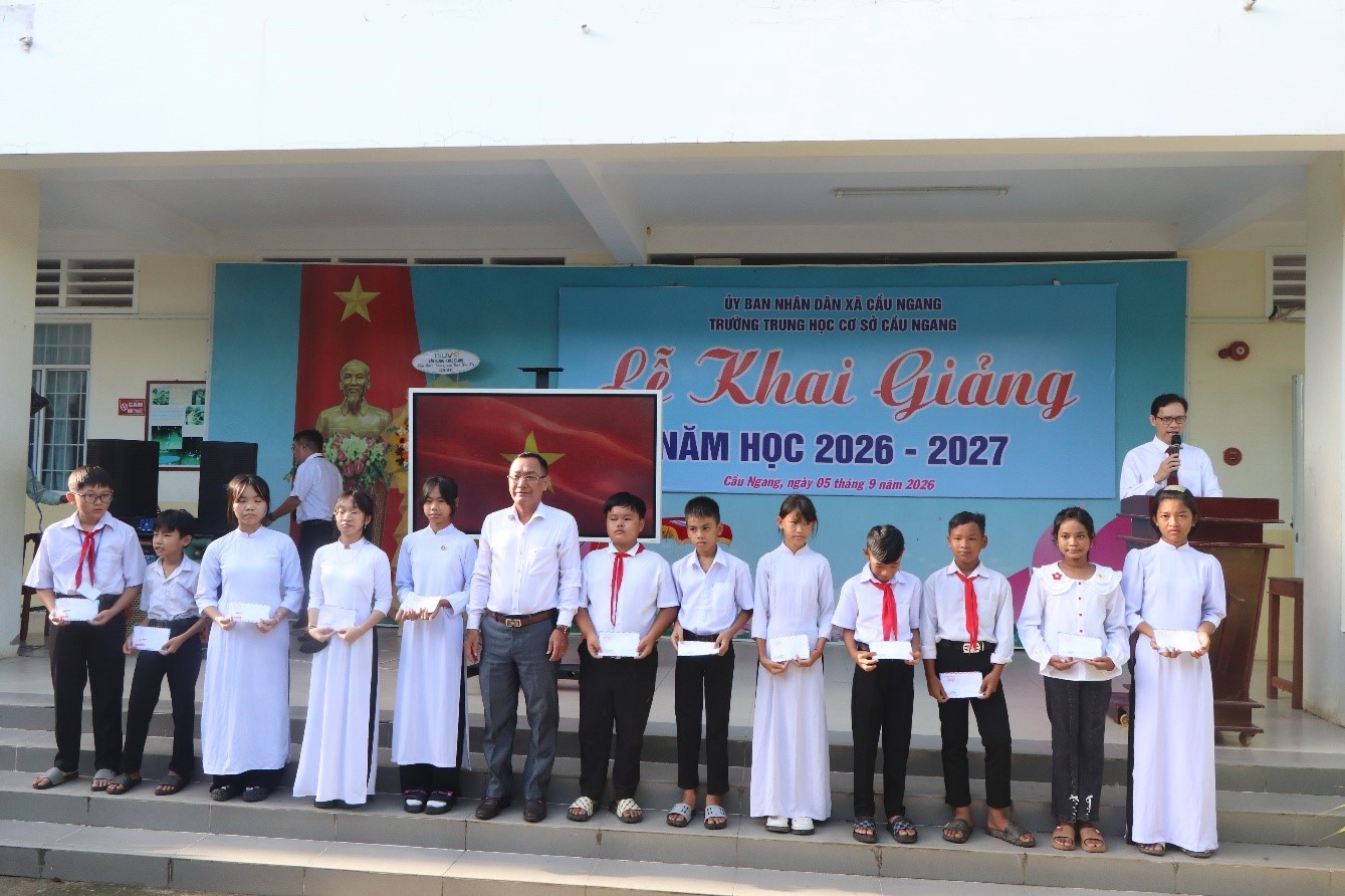 Các cơ sở giáo dục trên địa bàn xã Cầu Ngang tổ chức khai giảng năm học mới 2026-2027