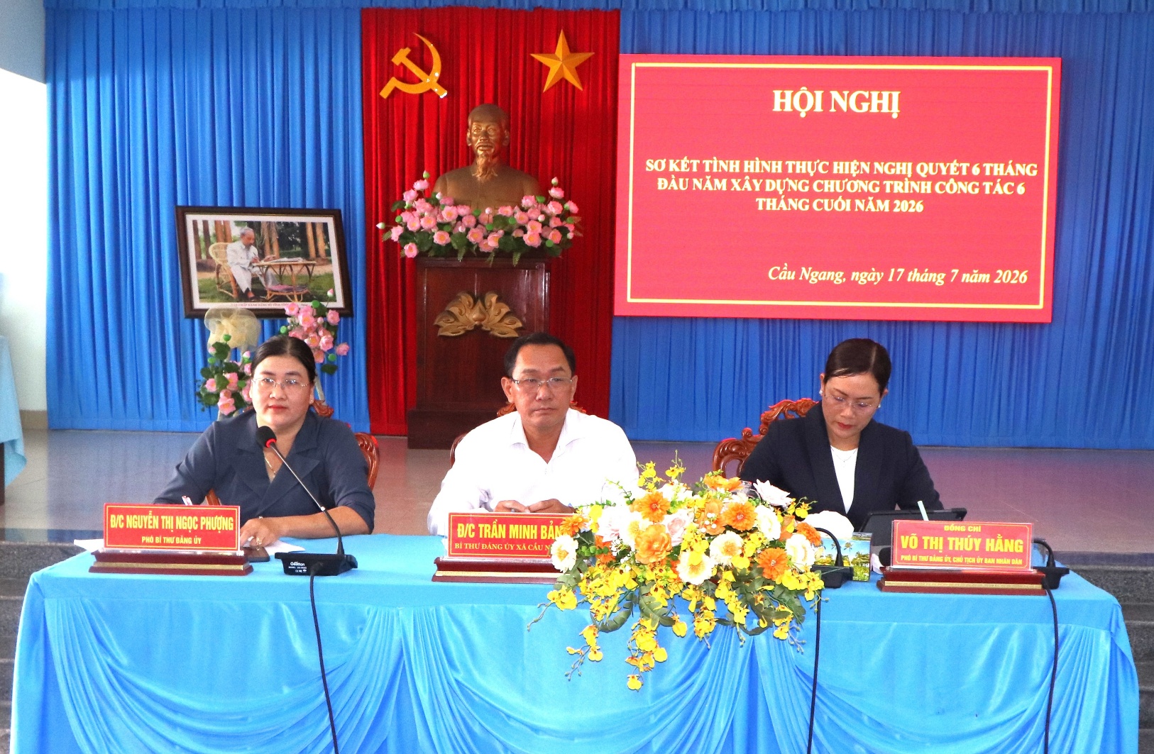 Đảng bộ xã Cầu Ngang sơ kết tình hình thực hiện Nghị quyết 6 tháng đầu năm 2026