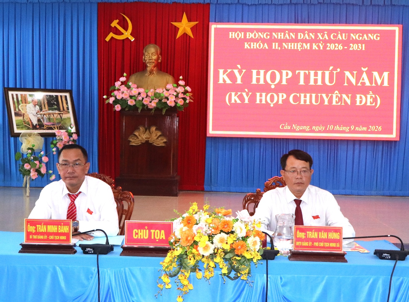 Kỳ họp thứ năm HĐND xã Cầu Ngang khóa II, nhiệm kỳ 2026 - 2031