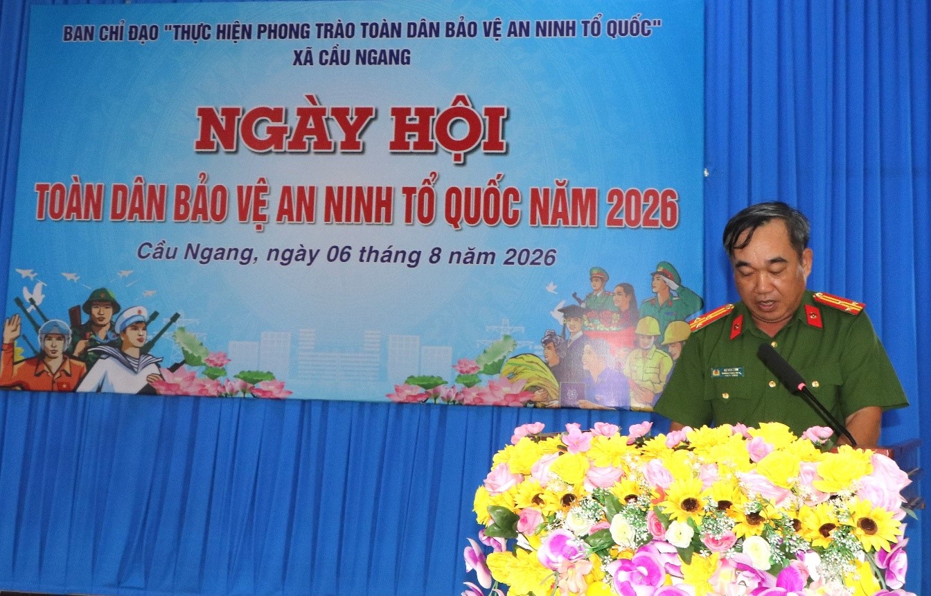 Xã Cầu Ngang tổ chức “Ngày hội toàn dân bảo vệ an ninh Tổ Quốc” năm 2026