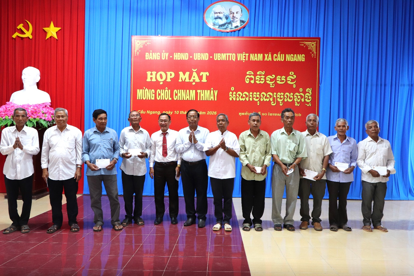 Xã Cầu Ngang long trọng tổ chức buổi họp mặt mừng Chôl Chnam Thmây năm 2026

