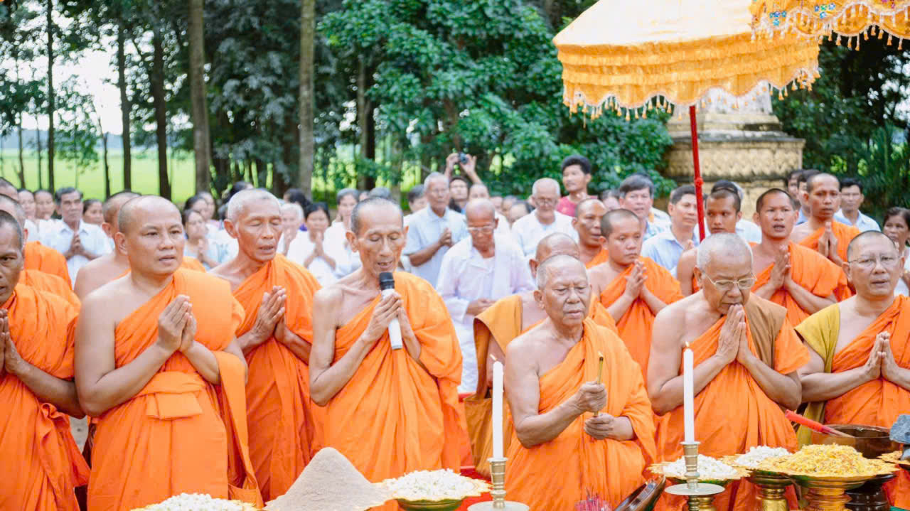 Xã Nhị Trường khởi công xây dựng chánh điện chùa Bodhisayrama (Can Snom)

