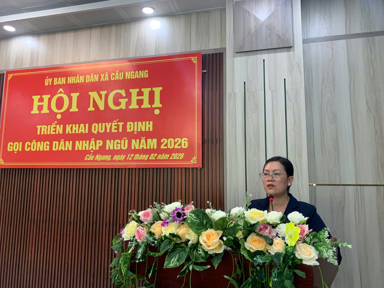 Xã Cầu Ngang tổ chức hội nghị triển khai quyết định gọi công dân nhập ngũ năm 2026