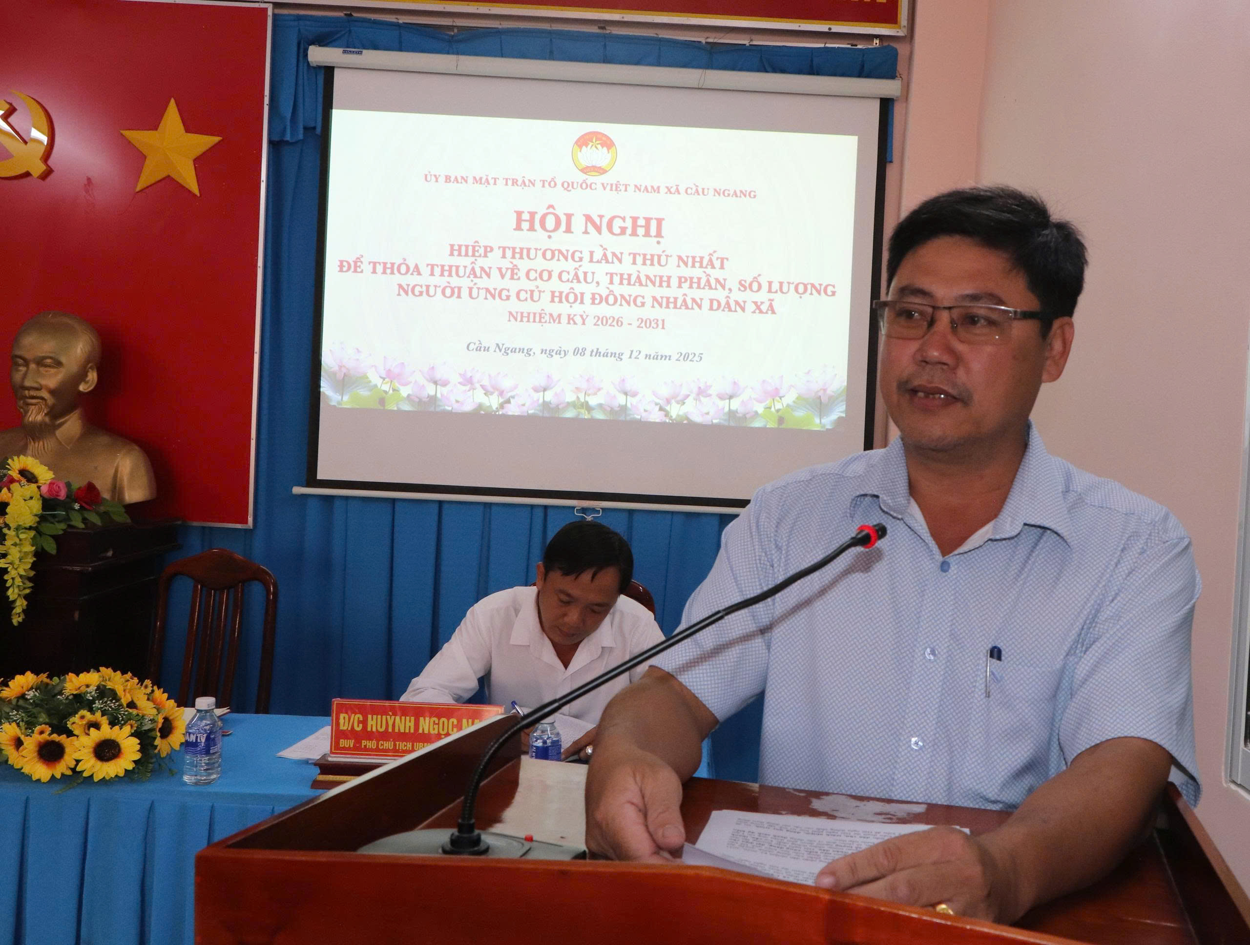 Hội nghị hiệp thương lần thứ nhất thông qua cơ cấu, thành phần, số lượng người ứng cử đại biểu HĐND xã Cầu Ngang, nhiệm kỳ 2026 - 2031